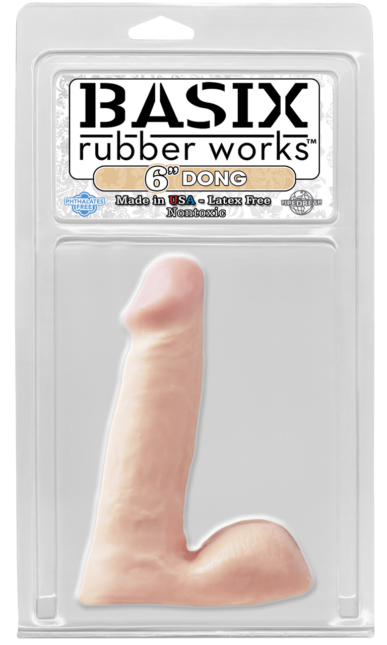 Pipedream Basix Rubber Works 6" Realistic Dildo - Flesh