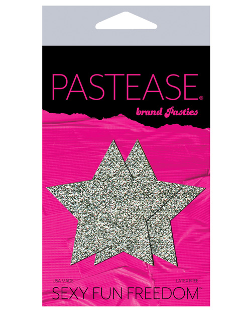 Pastease Silver Glitter Star - One Size Fits All Pasties