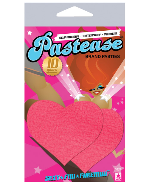 Pastease Neon Pink Heart - One Size Fits All Pasties