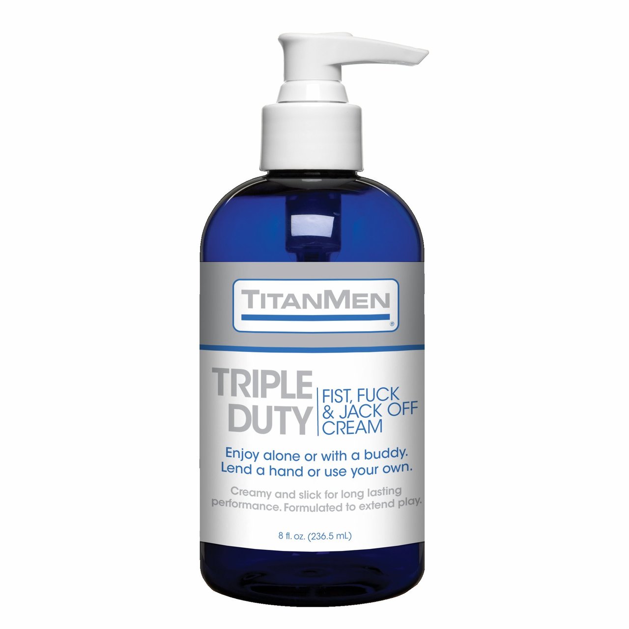 Doc Johnson Titanmen Triple Duty Fist, F*Ck & Jack Off Personal Lubricant Cream - 8 Oz Bottle