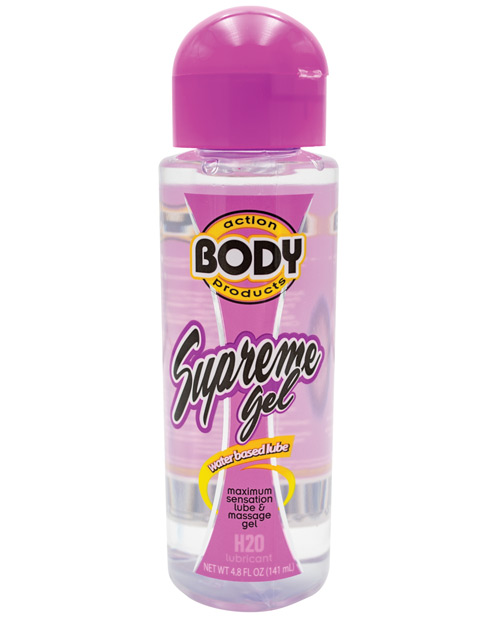 Body Action Supreme Water Based Gel Personal Lubricant - 4.8 Oz Bottle