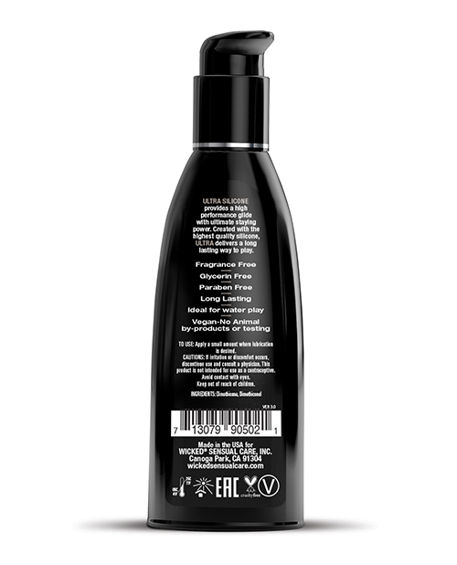 Wicked Sensual Care Collection Ultra Silicone Based Personal Lubricant - 2 Oz Fragrance Free
