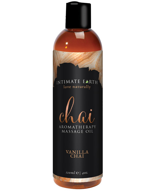 Intimate Organics Chai Massage Oil - 4 Oz Vanilla & Chai