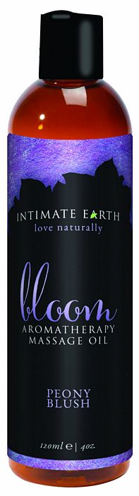 Intimate Organics Bloom Massage Oil - 4 Oz Peony Blush