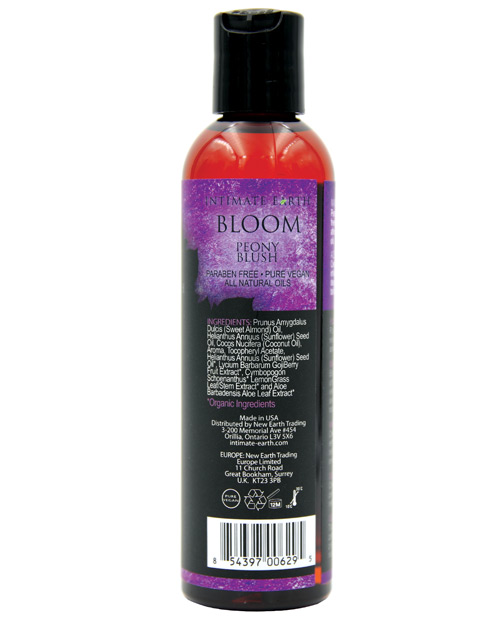 Intimate Organics Bloom Massage Oil - 4 Oz Peony Blush