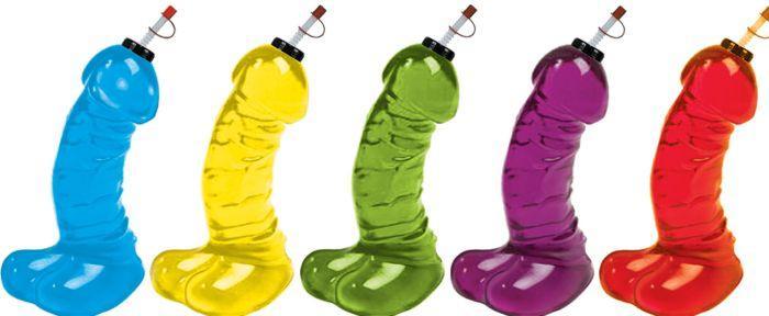 Hott Products Big Dicky Chug Sports Bottle - 16 Oz Purple