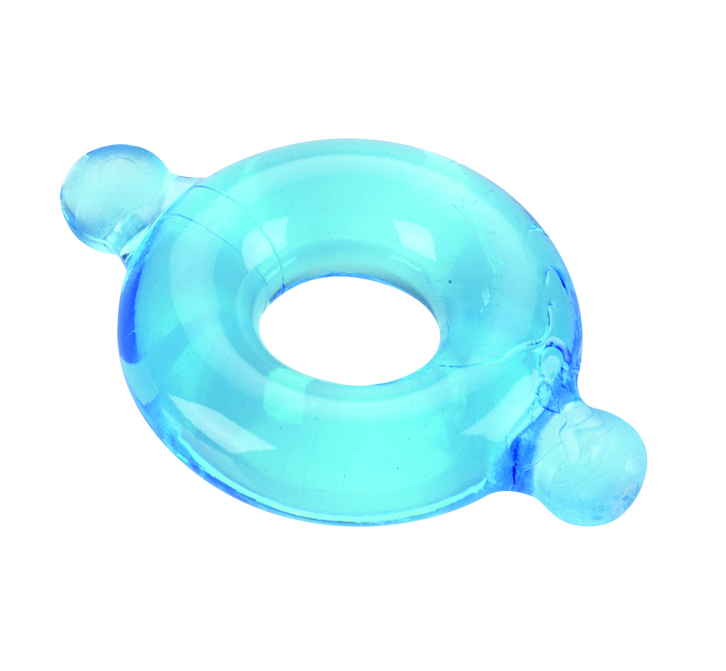 Spartacus Elastomer Cock Ring Set - Black, Blue & Clear Pack Of 3