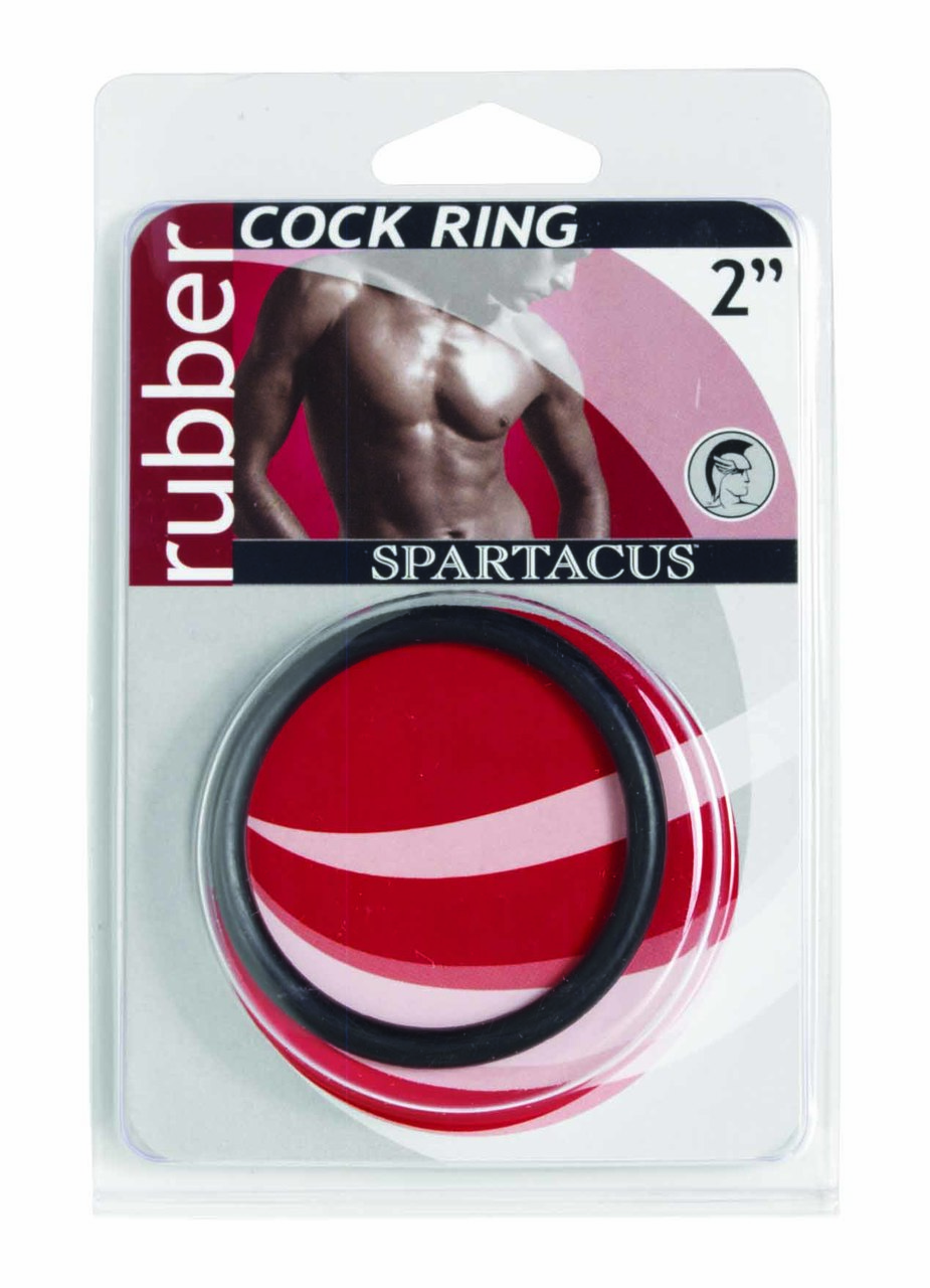 Spartacus 2" Rubber Cock Ring - Black