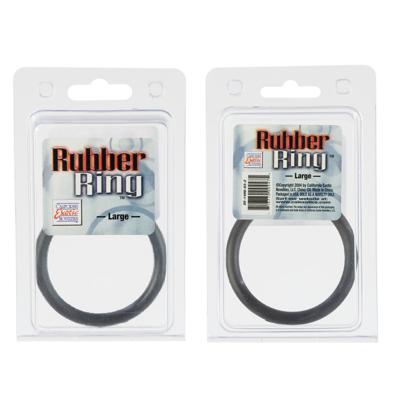 CalExotics Rubber Large - Black Cock Ring