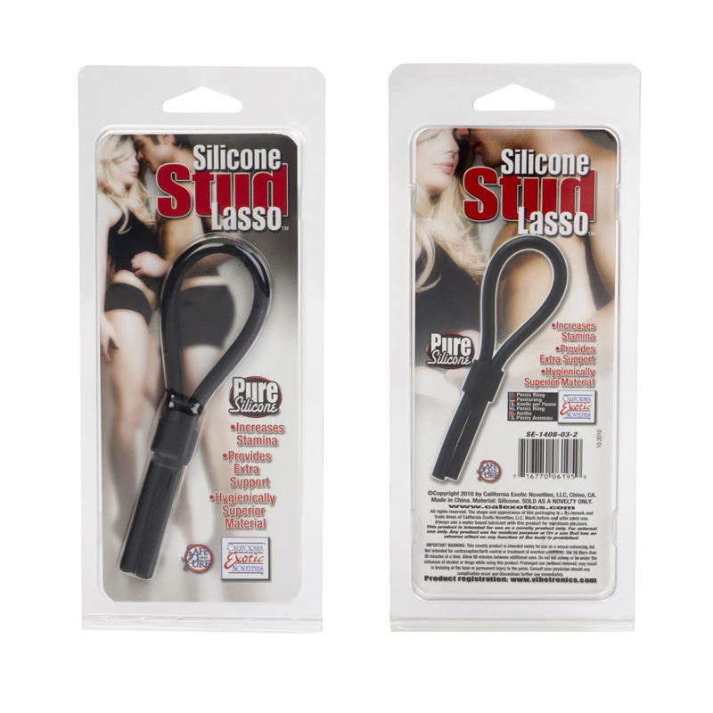 CalExotics Silicone Stud Lasso - Black Cock Ring