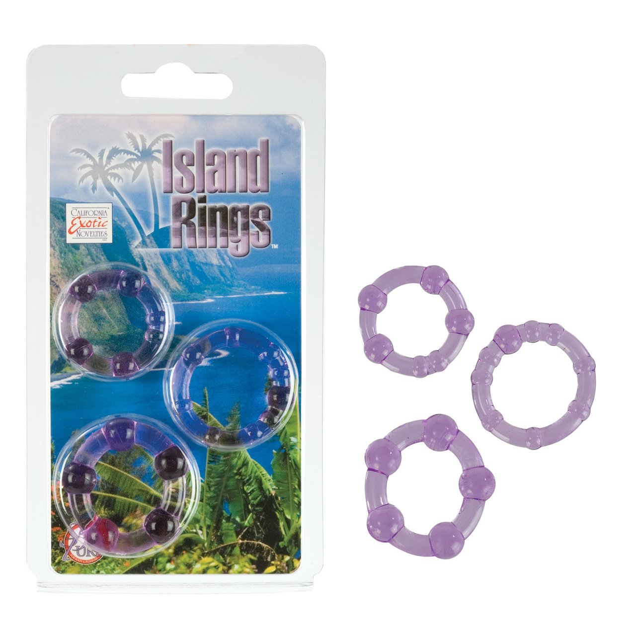 CalExotics Silicone Island - Purple Cock Ring