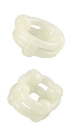 CalExotics Silicone Island Double Stacker Glow In The Dark Cock Ring