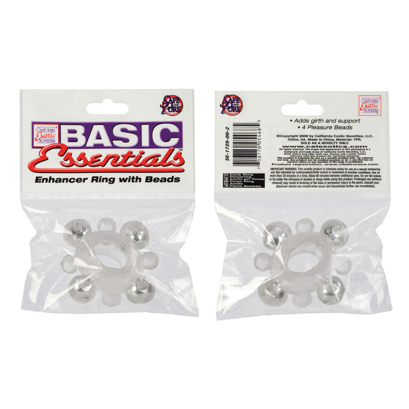 CalExotics Basic Essentials - Enhancer Includes Beads Cock Ring