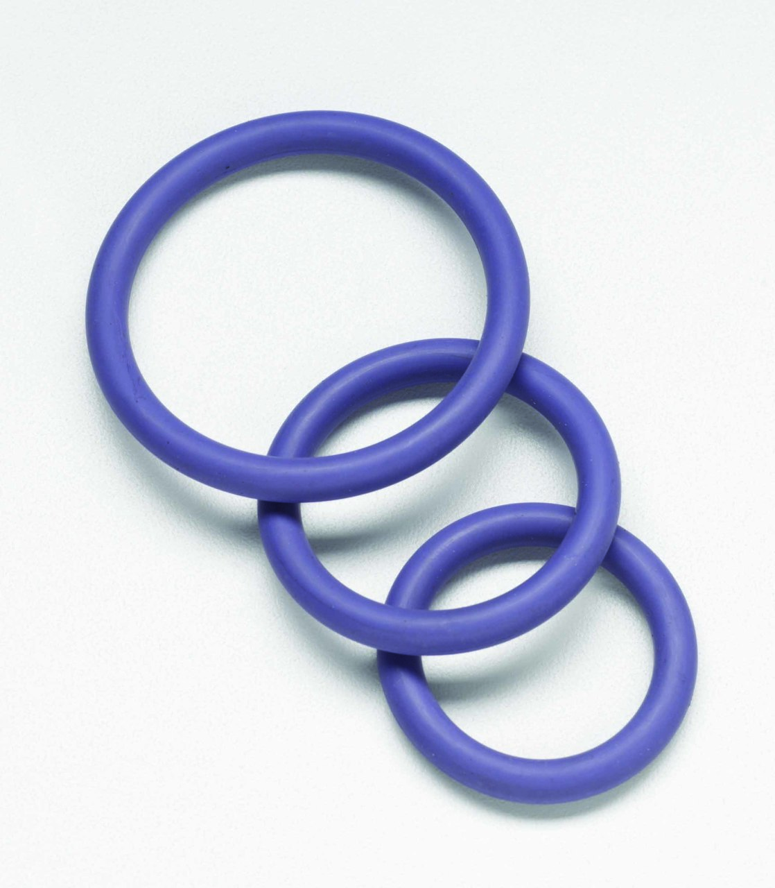 Spartacus Nitrile Cock Ring Set - Purple Pack Of 3
