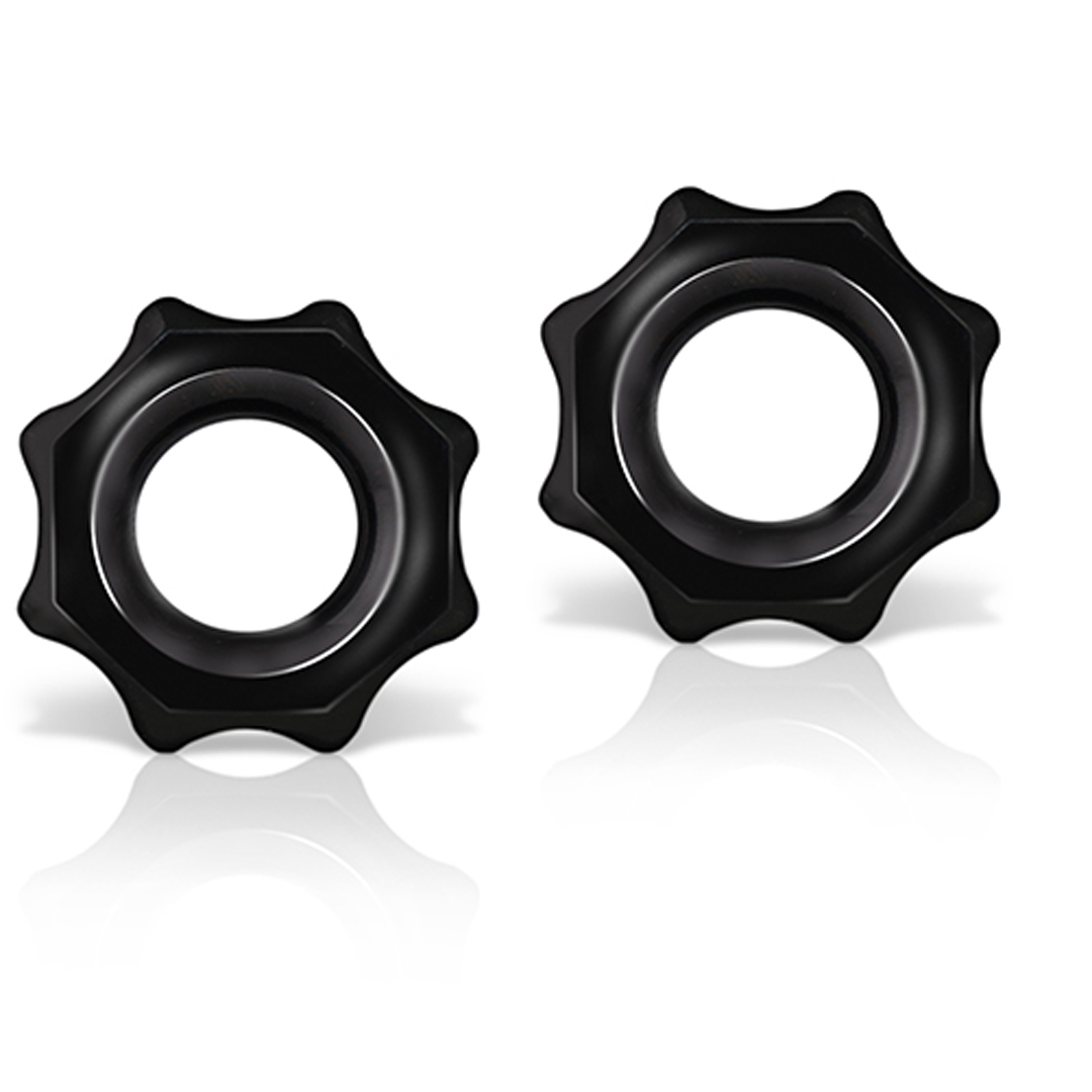 Blush Stay Hard Nutz Cock Ring - Black