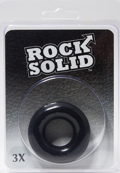 Doc Johnson Rock Solid 3" Black Donut Cock Ring