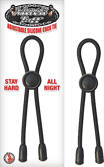 Nasstoys Mack Tuff Adjustable Silicone Cock Ring Tie - Black