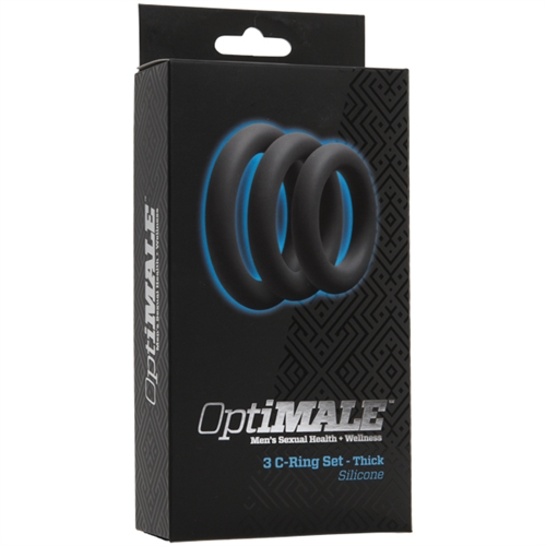 Doc Johnson Optimale Cock Ring Kit Thick - Slate