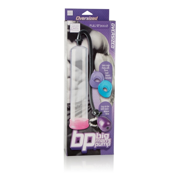 CalExotics Big Man's 12" Includes 3 Sized Sleeves Penis Pump