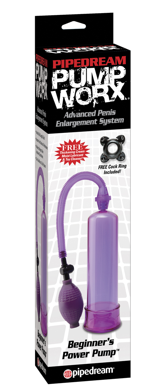 Pipedream Pump Worx Beginner's Power Penis Pump - Purple