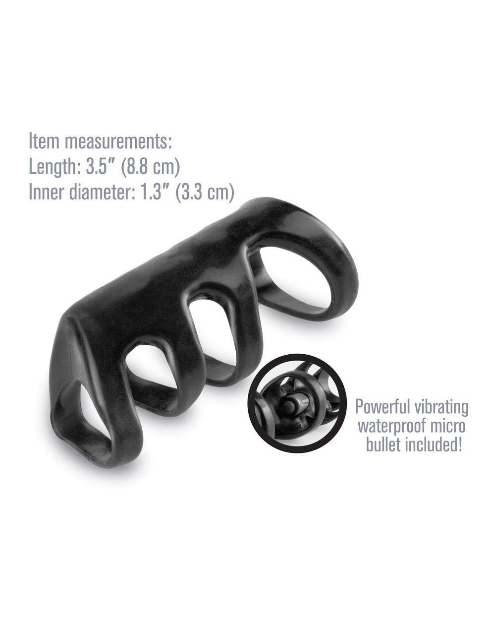 Pipedream Fantasy Xtensions Vibrating Power Cock Cage - Black