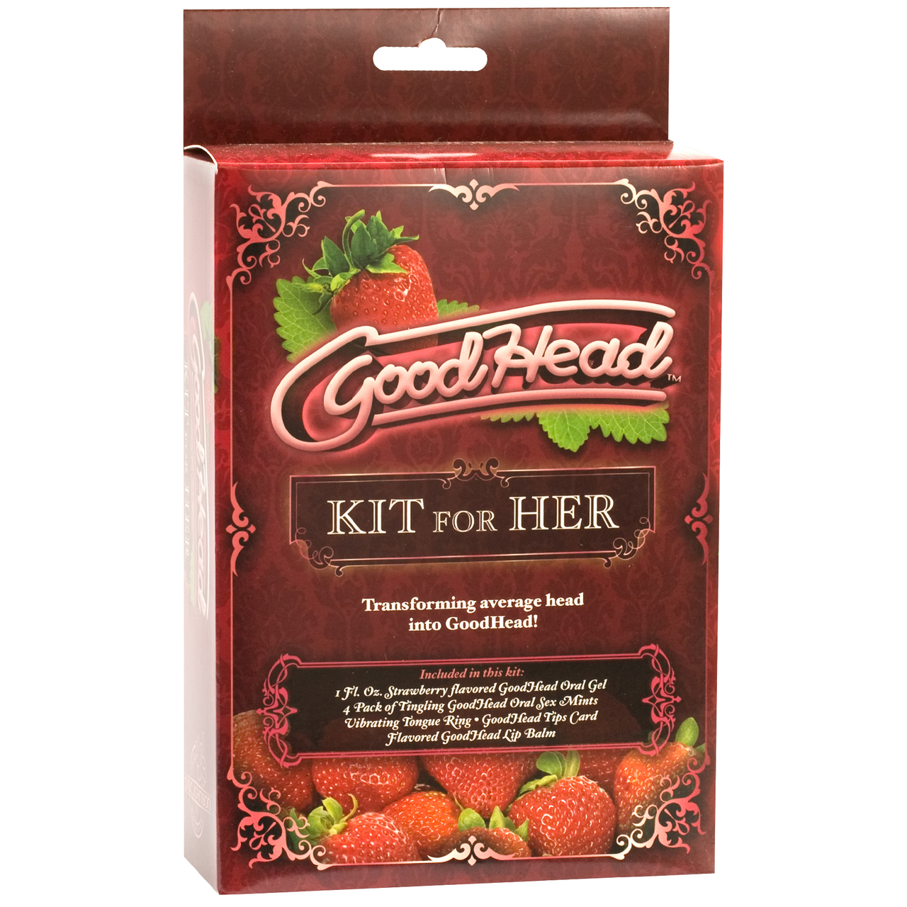 Doc Johnson GoodHead Oral Sex Kit For Her - Strawberry