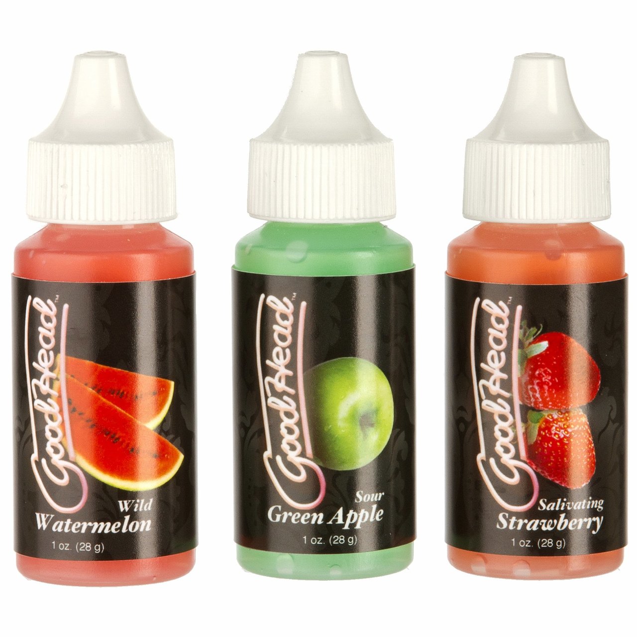 Doc Johnson GoodHead Oral Sex Tingle Drops 1Oz Bottle Asst. Flavors Pack Of 3