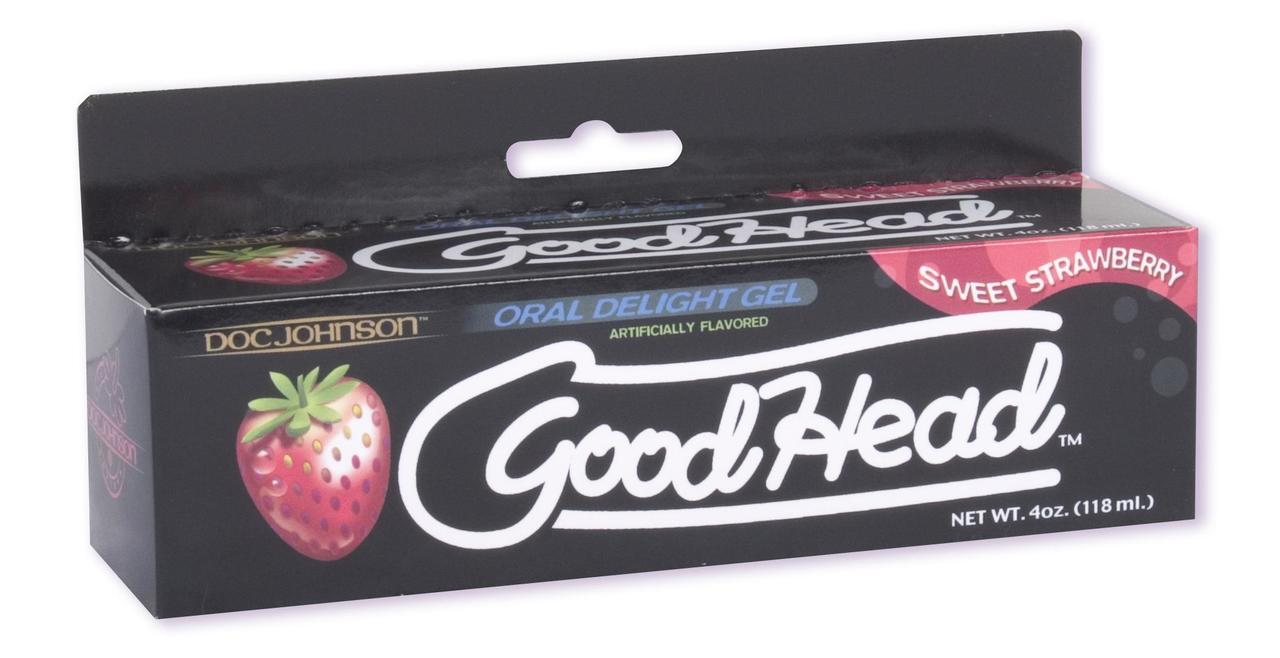 Doc Johnson GoodHead Oral Sex Gel - 4 Oz Sweet Strawberry