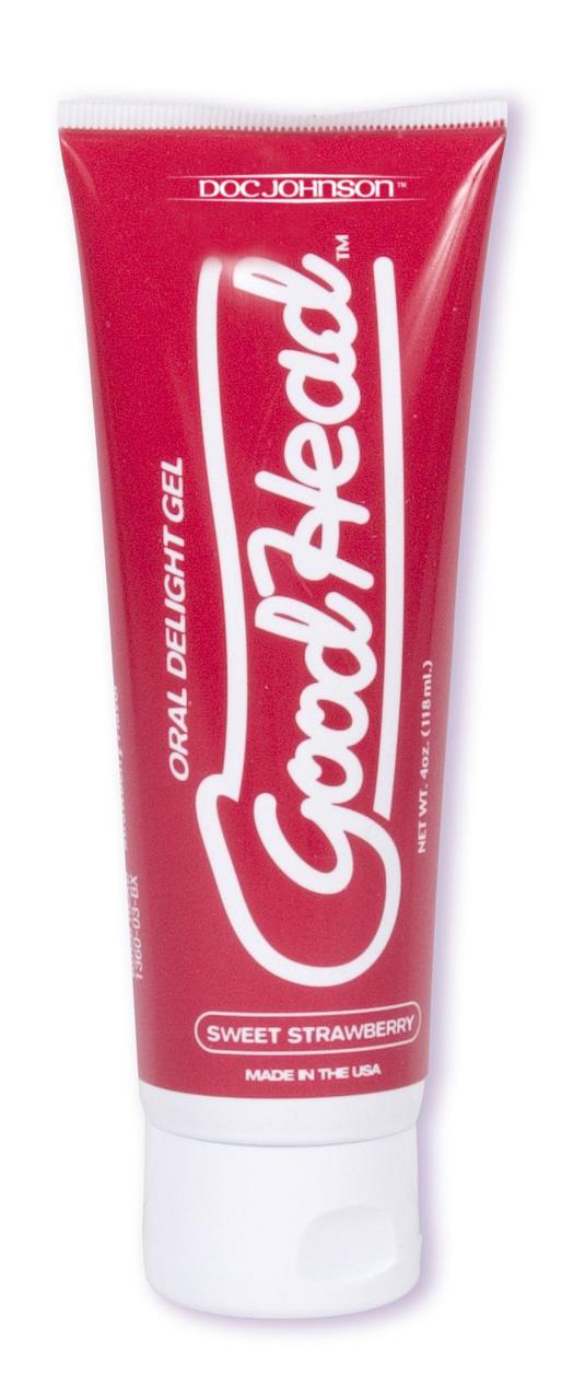Doc Johnson GoodHead Oral Sex Gel - 4 Oz Sweet Strawberry