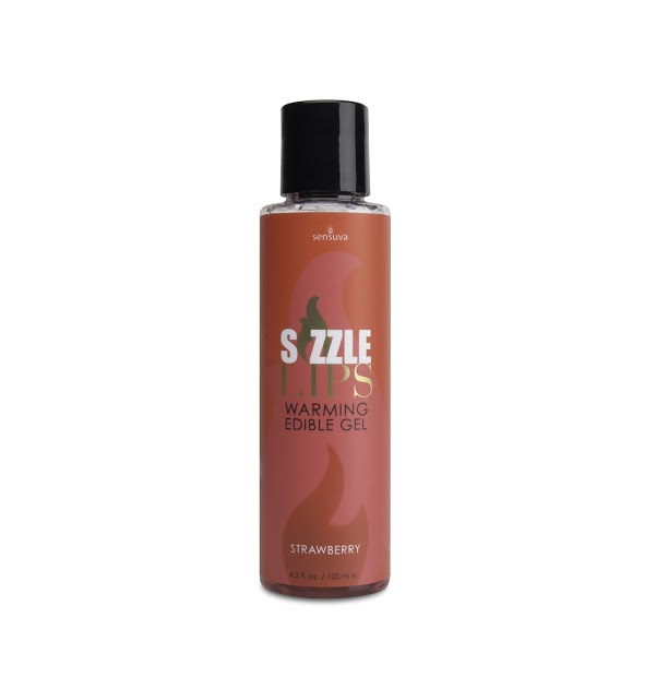 Sensuva Sizzle Lips Warming Oral Sex Gel - 4.2 Oz Bottle Strawberry