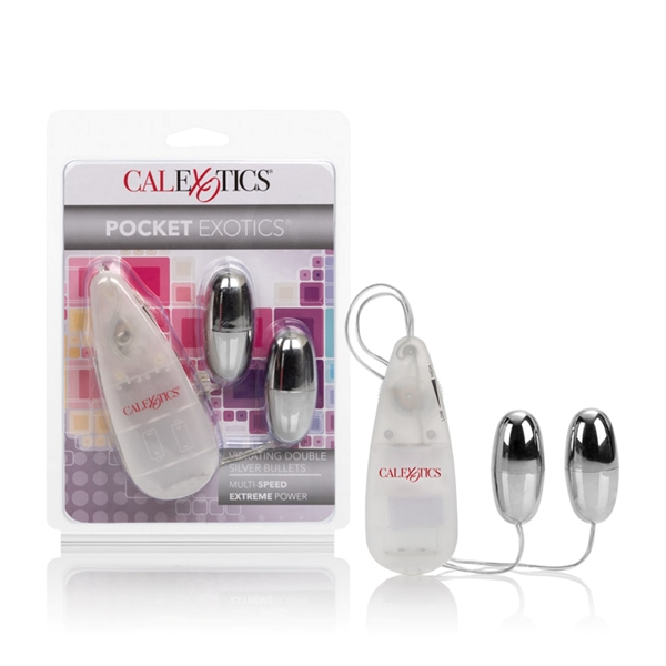CalExotics Pocket Exotics Double Silver Bullet Vibrator s