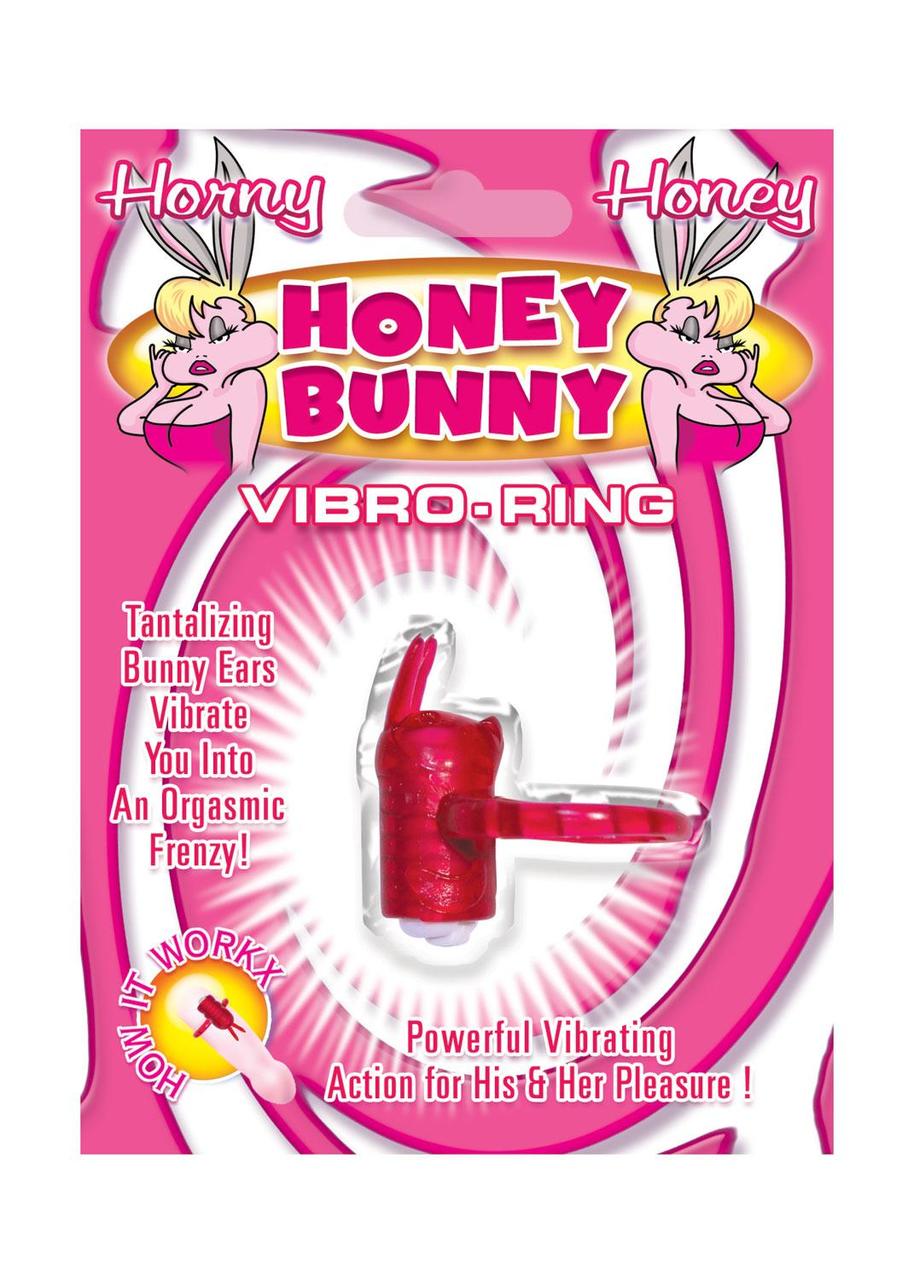 Hott Products Horny Honey Bunny Cock Ring - Magenta