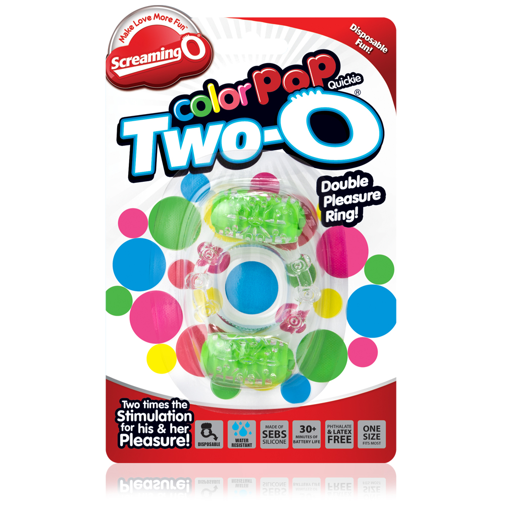 Screaming O Color Pop Quickie Two - O - Green Couple's Cock Ring