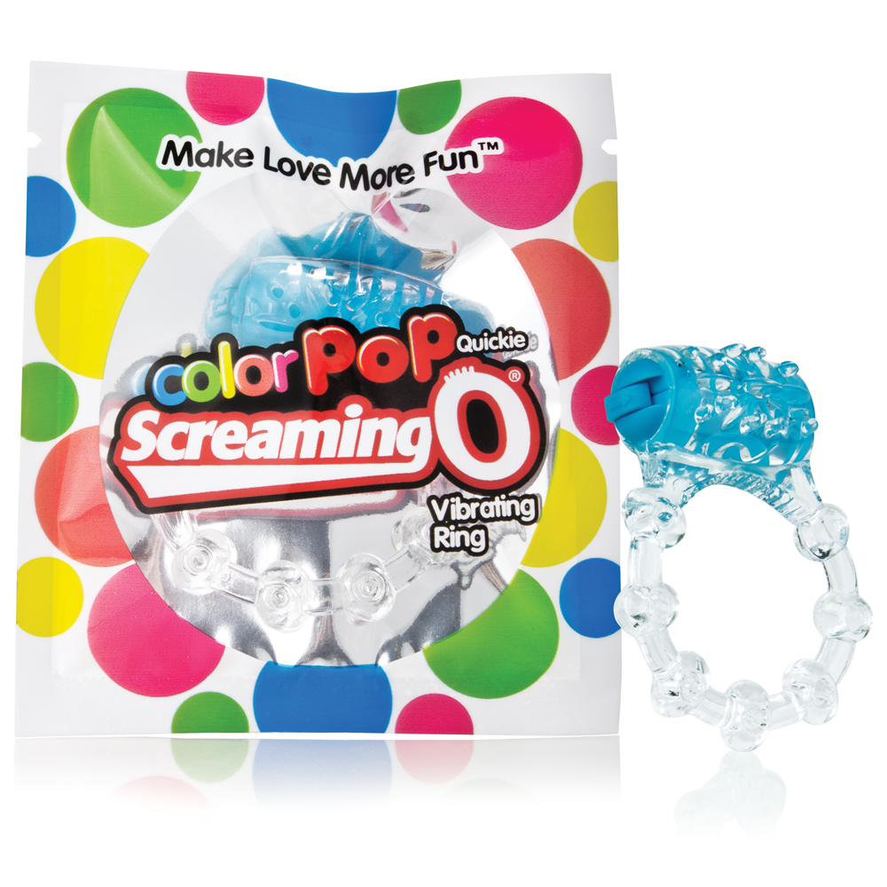 Screaming O Color Pop Quickie - Blue Couple's Cock Ring