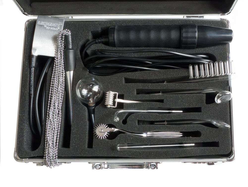 Kinklab Fetish Agent Noir Electro Stimulation Erotic Neon Wand Kit