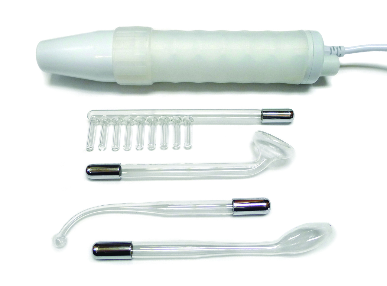 Kinklab Fetish Red Handle Electro Stimulation Neon Wand Includes Red Electrode