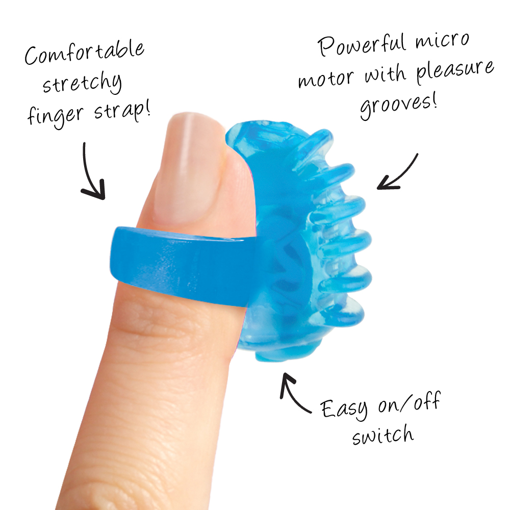 Screaming O Fingo Finger Vibrator Tips - Blue
