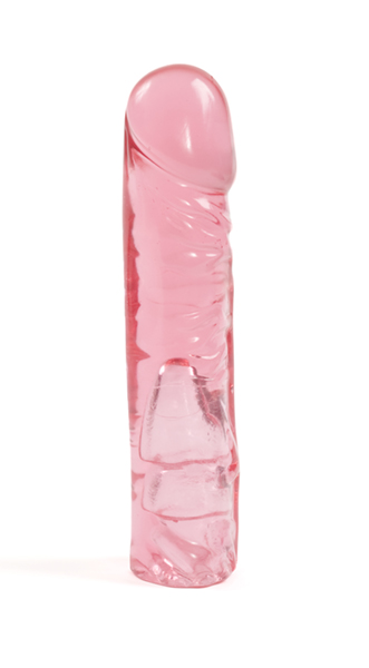 Doc Johnson Vac - U - Lock 8" Crystal Jellie Strap On Dildo Pink