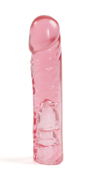 Doc Johnson Vac - U - Lock 8" Crystal Jellie Strap On Dildo Pink