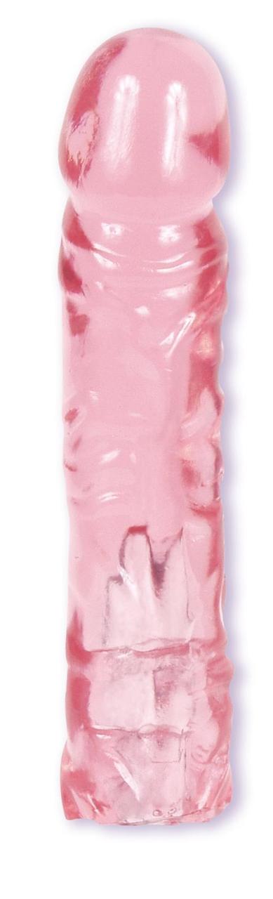 Doc Johnson Vac - U - Lock 8" Crystal Jellie Strap On Dildo Pink