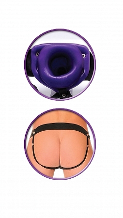Pipedream Fetish Fantasy Series For Him Or Her Vibrating Hollow Strap On Dildo - Purple