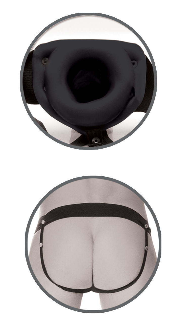 Pipedream Fetish Fantasy Limited Edition Hollow Strap On Dildo - Black