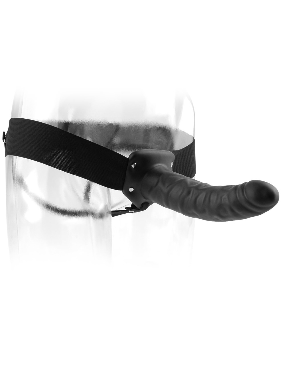 Pipedream Fetish Fantasy Series 8" Hollow Strap On Dildo - Black