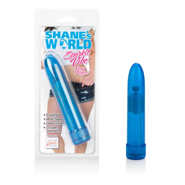 CalExotics Shane's World Sparkle Vibrator - Blue