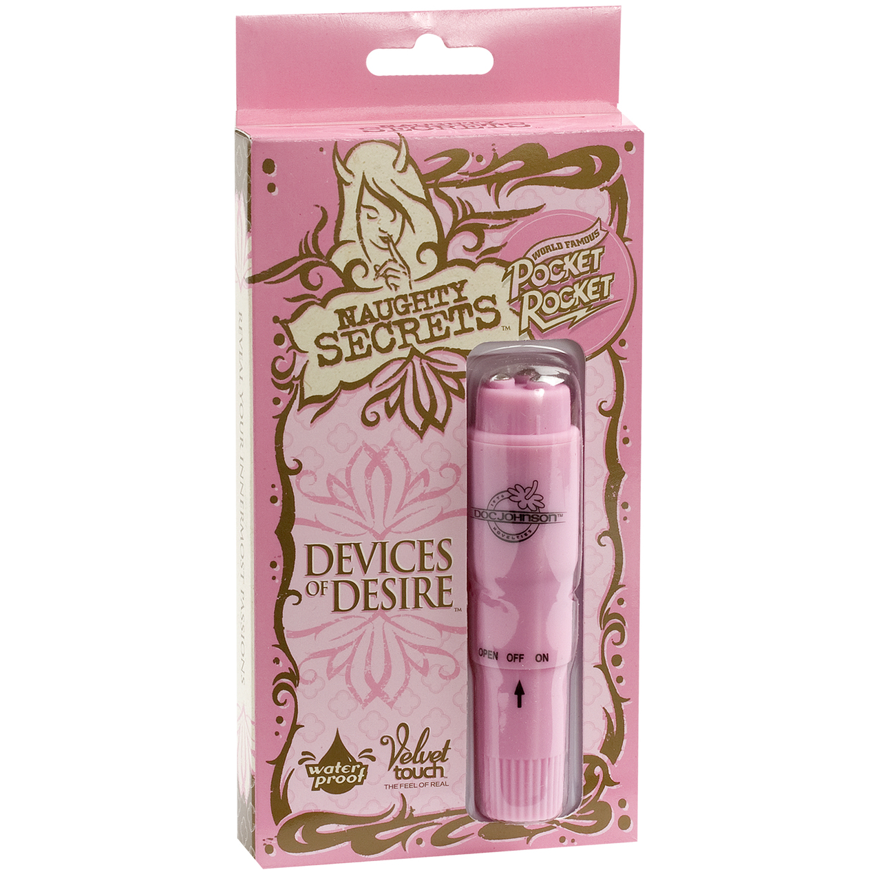 Doc Johnson Naughty Secrets Devices Of Desire Pocket Rocket Vibrator - Pink