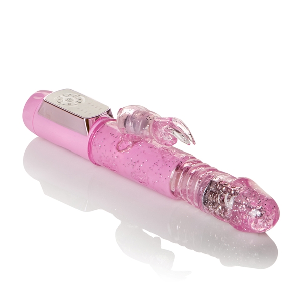 CalExotics Jack Rabbit Petite Thrusting Jack Rabbit Vibrator - Pink