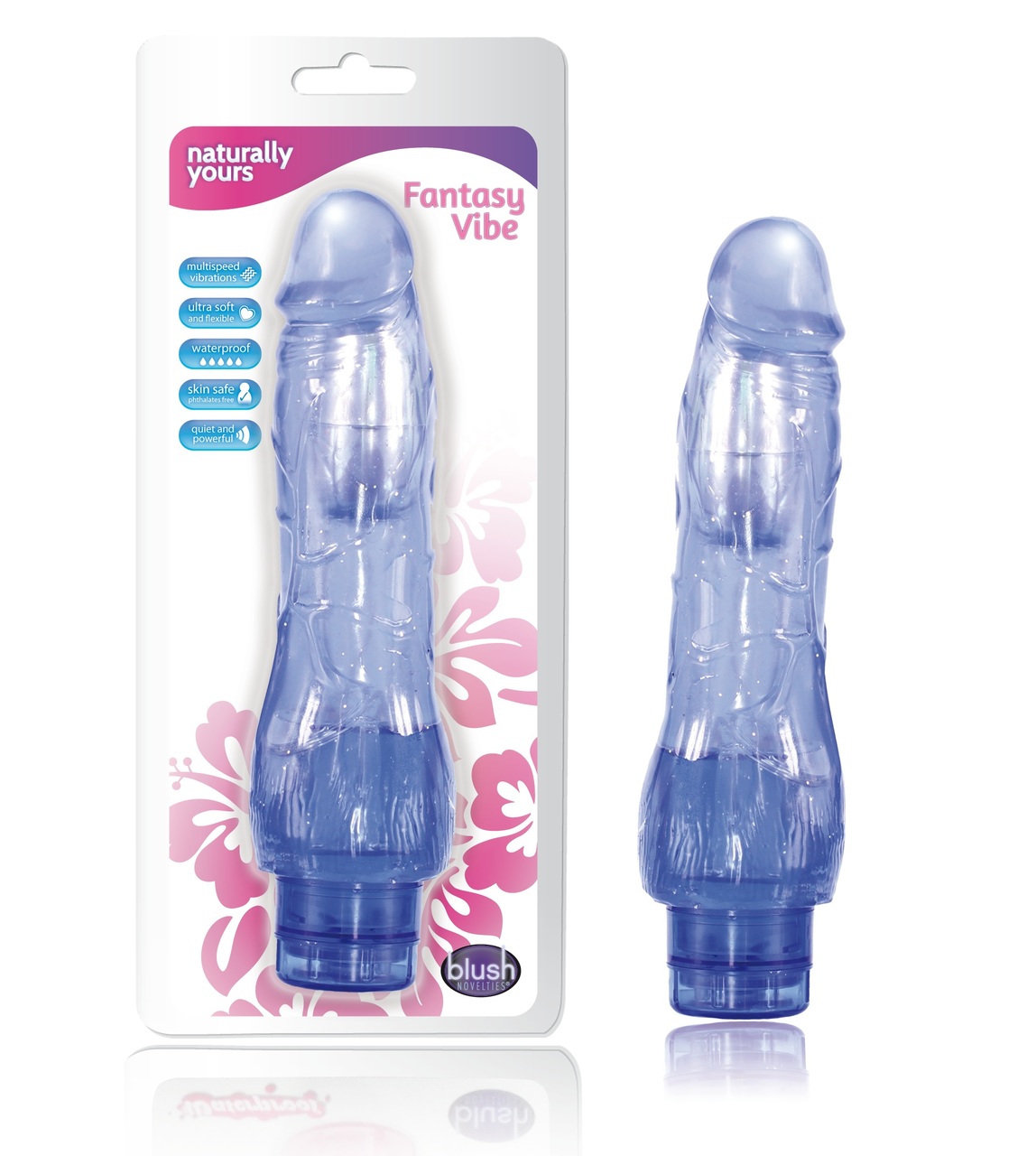 Blush Fantasy Realistic Vibrator - Blue