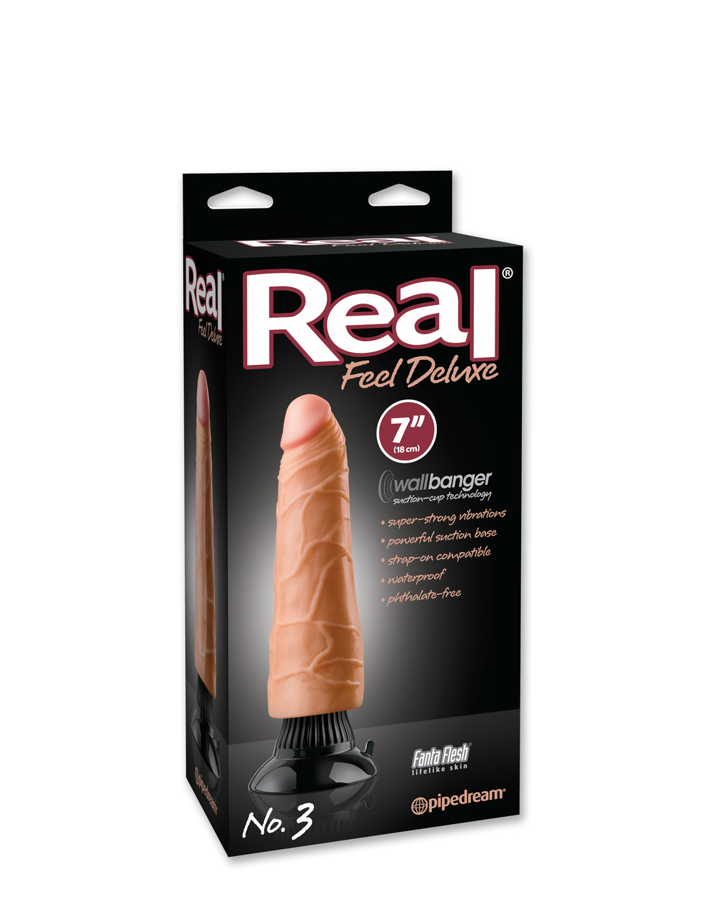 Pipedream Real Feel Deluxe No. 3 7" Waterproof Realistic Vibrator - Flesh Multi Speed