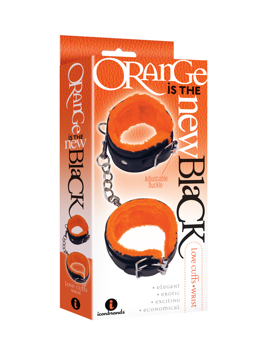 Icon Brands The 9's Orange Is The New Black Fetish Wrist Love Cuffs