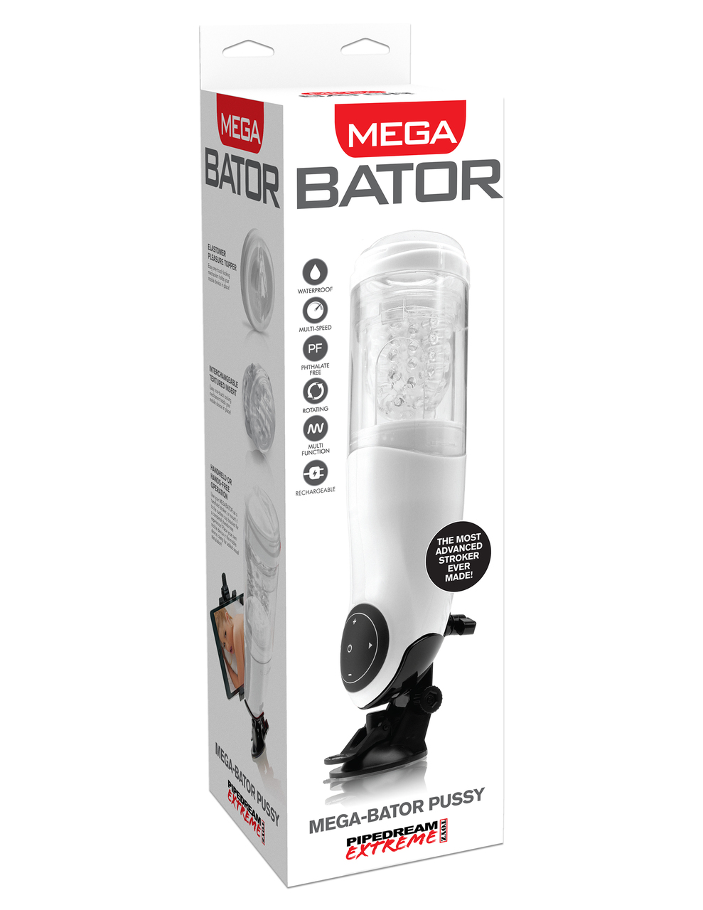Pipedream Extreme Toyz Mega Bator Rechargeable Stroker Masturbators - Pussy